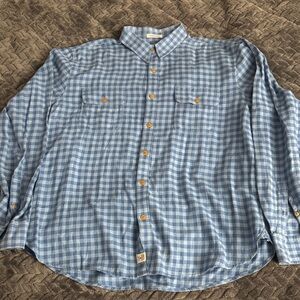 Lucky Brand Light Blue Checkered Button Down Shirt